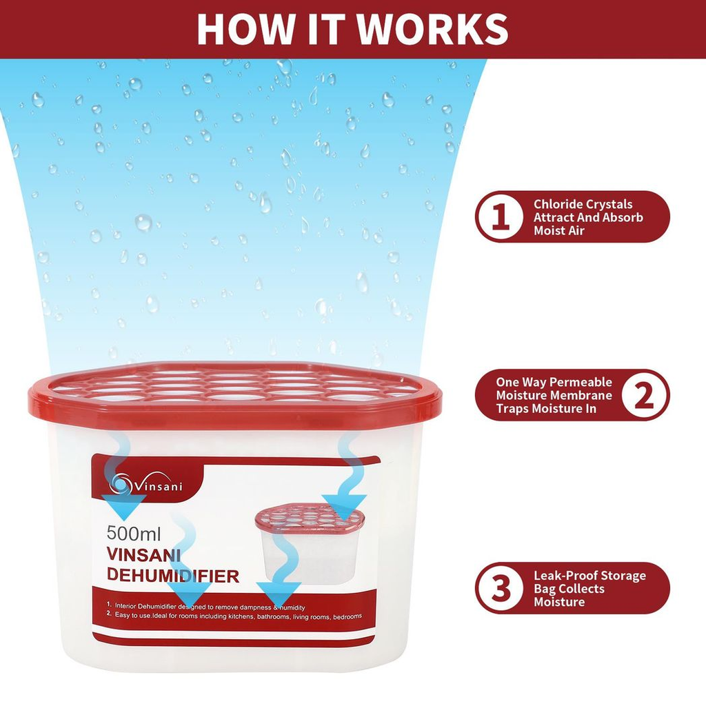Moisture Absorber Tubs, 10 Pack - Damp & Condensation Traps