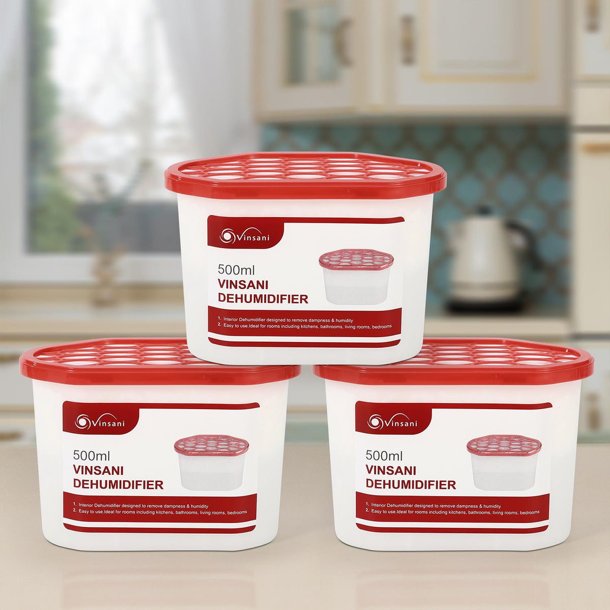 Moisture Absorber Tubs, 5 Pack - Damp & Condensation Traps