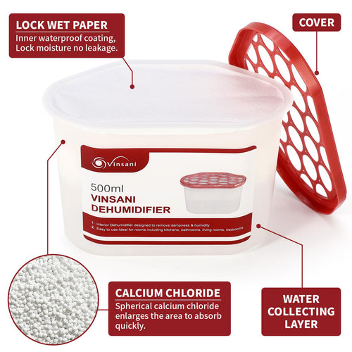 Moisture Absorber Tubs, 5 Pack - Damp & Condensation Traps