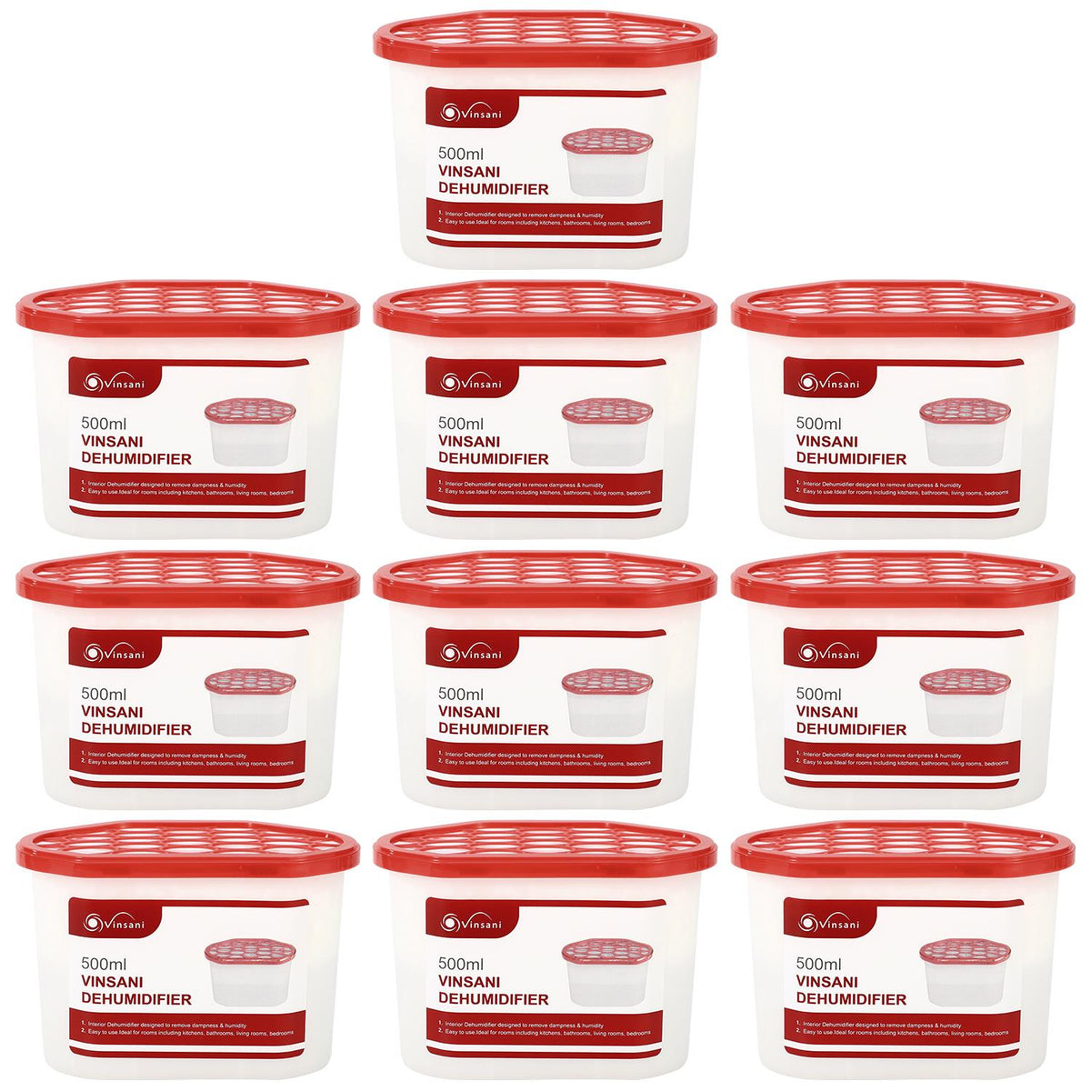 Moisture Absorber Tubs, 10 Pack - Damp & Condensation Traps